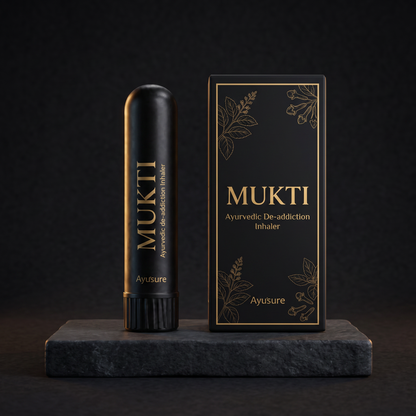 MUKTI inhaler with premium black and gold box