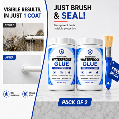 🔥 Buy 1 Get 1 Free Transparent Waterproof Glue + Free Brush 🔥