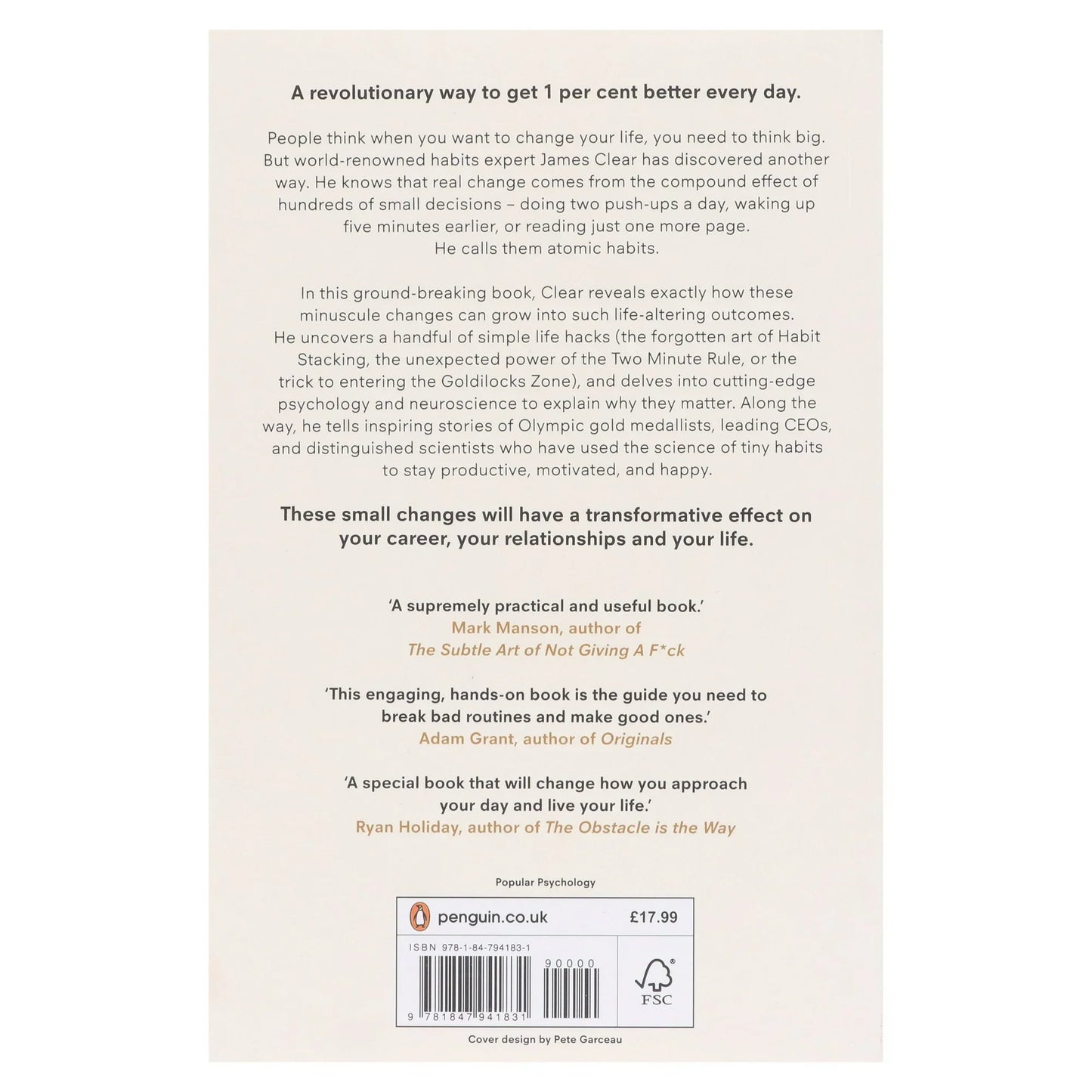 Atomic Habits Book by James Clear