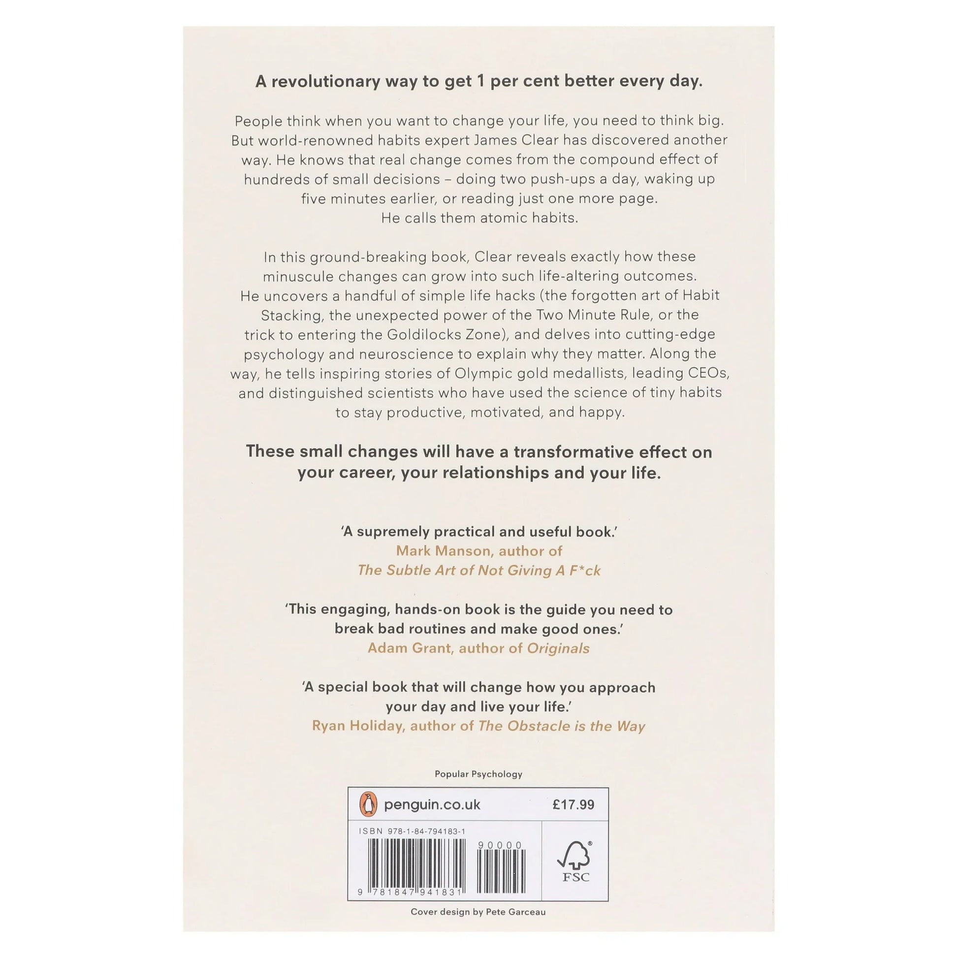 Atomic Habits Book by James Clear