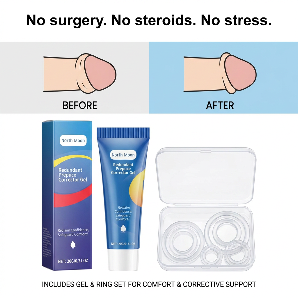 Gentle Foreskin Corrector Gel with stretching rings kit