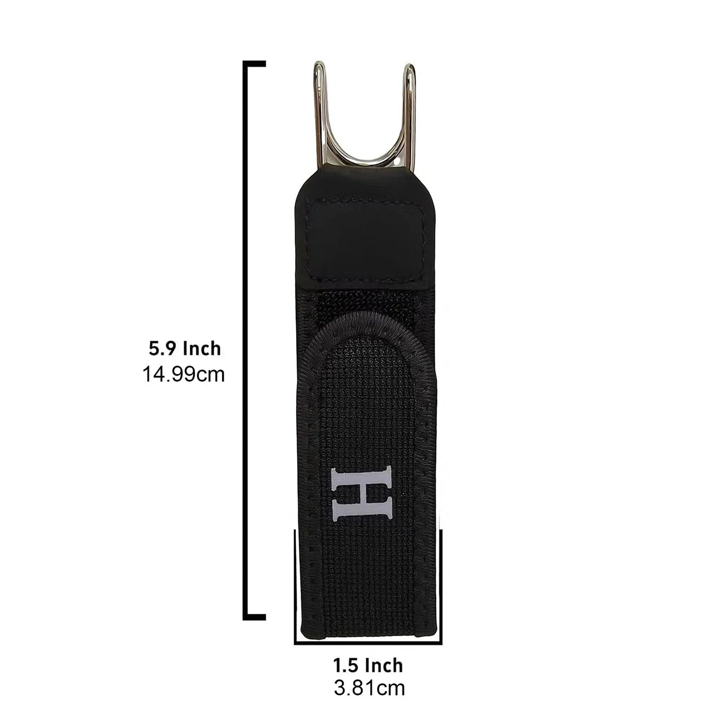 Metal hook elastic belt detail